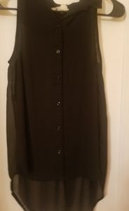 Black See Through Blouse